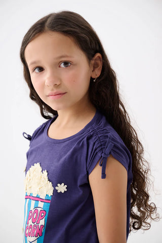 Hatley Pop Corn Cinched Shoulder Top