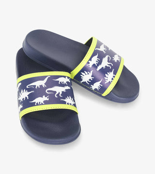 Hatley Dinosaur Slide On Sandals - Patriot Blue