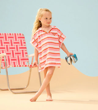 Hatley Pink Stripes Hooded Coverup