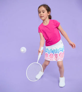 Pink Yarrow Mesh Trim Tee