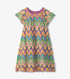 Hatley Rainbow Waves Crochet Dress