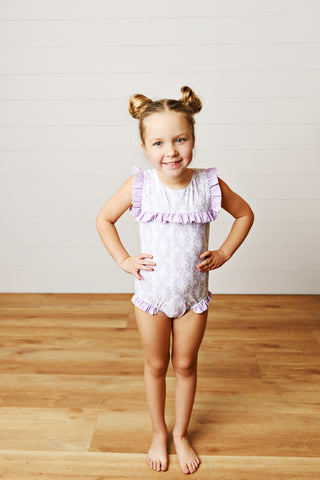 Swoon Baby Spring Lavender Garden 1Pc Swimsuit