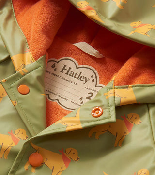 Boys Camping Puppy Button-Up Rain Jacket