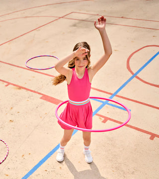 Hatley Fandango Pink Pleated Active Dress