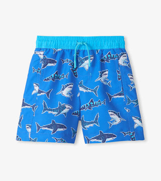 Hatley Patterned Sharks Swim Trunks