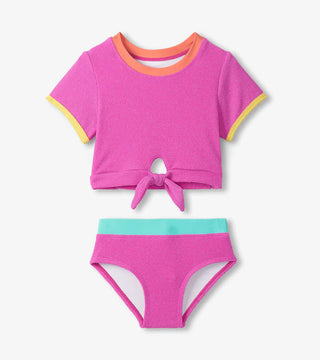 Hatley Rose Violet Short Sleeve Tankini Set