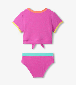 Hatley Rose Violet Short Sleeve Tankini Set