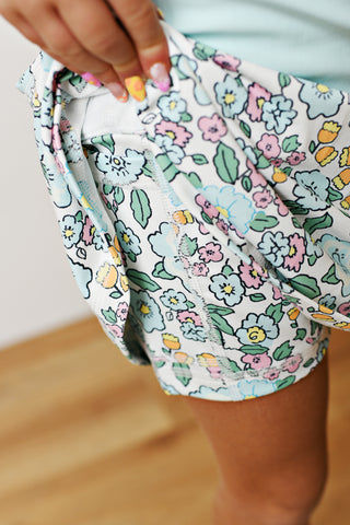 Swoon Baby Aqua Bloom Floral Skirt