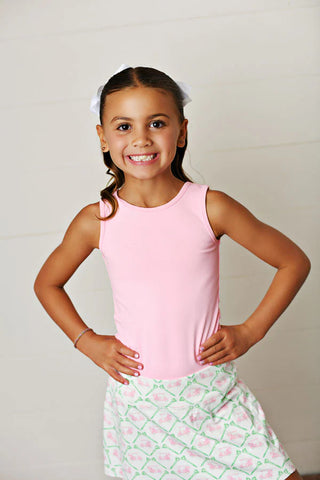 Swoon Baby Pink Tank Top with Criss Cross Back