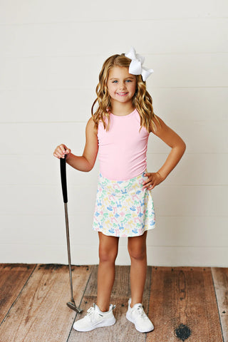 Swoon Baby Pink Tank Top with Criss Cross Back