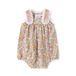 Swoon Baby Watercolor Bloom Eyelet Trim Knit Bubble