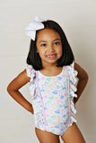 Swoon Baby Bow-tiful 1Pc Ruffle Swimsuit