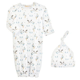 Baby Club Chic Welcome Baby Blue Gown and Hat set