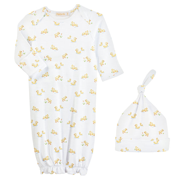 Baby Club Chic Baby Duckies Gown and Hat Set