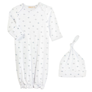 Baby Club Chic Blue Little Stars Gown and Hats Set
