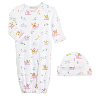 Baby Club Chic Noah's Ark Pink Gown and Hat Set