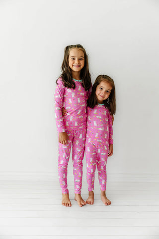 2Pc Macaron+Me Unicorn Kitty Pajamas