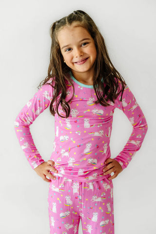 2Pc Macaron+Me Unicorn Kitty Pajamas