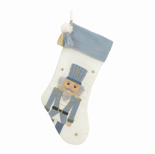 Mon Ami Tasseled Nutcracker Stocking - Winter Blue