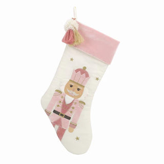 Mon Ami Tasseled Nutcracker Stocking - Pink