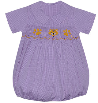 Remember Nguyen Smocked Gingham Tigers Boy Bubble