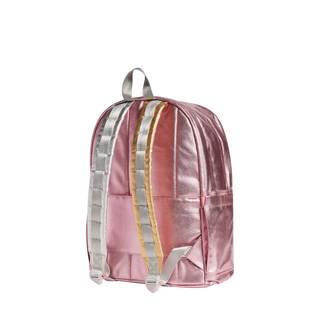 State Backpack - Kane Kids LARGE Double Pocket - Pink/Silver/Gold