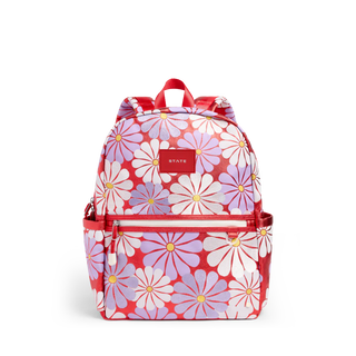 State Backpack - Kane Kids Double Pocket - Metallic Ruby Floral