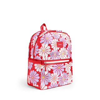 State Backpack - Kane Kids Double Pocket - Metallic Ruby Floral
