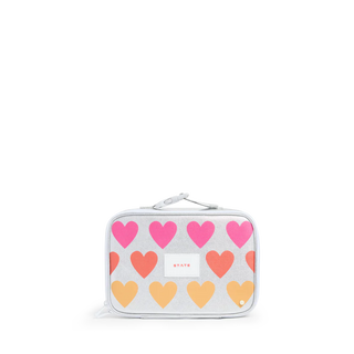 State Bags Insulated Lunchbox -  Rodgers Metallic Fuzzy Hearts