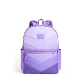 State Backpack - Kane Kids Double Pocket - Lilac Chevron