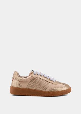 Stevie Mini Gold Beige Suede Shoes