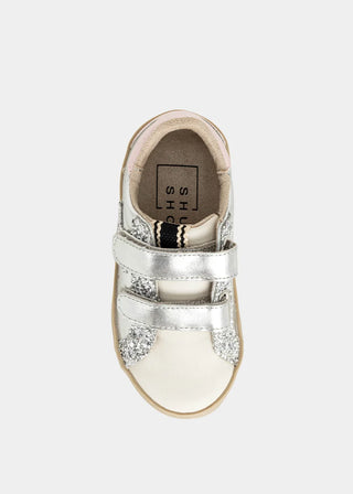 Kids Silver Sparkle Sunny Mini Tennis Shoes