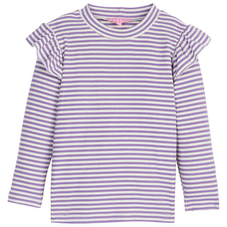 Bisby Lilac Sparkle Stripe Sadie Top