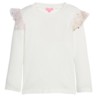 Bisby Sadie Top- Pink & Gold Sparkle Stars