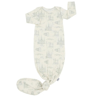 Southern Slumber- Sage Toile Bamboo Knotted Gown