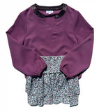 Pleat Collection Scottie Skirt - Plum Floral