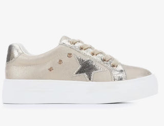 Mia Sneaker - Lil Sparklee- Soft Gold Comet