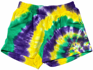 ERGE Tie Dyed Mardi Gras Top and Short Set