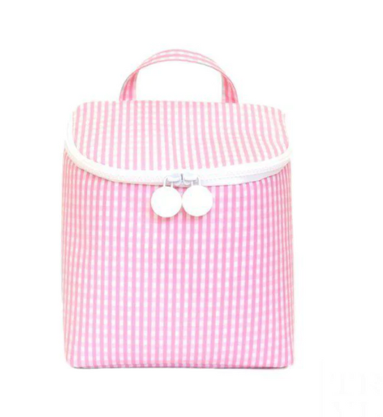 TRVL Take Away Insulated Lunchbox - Gingham Pink