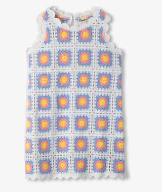 Cornflower Blue Buttercup Sleeveless Crochet Dress