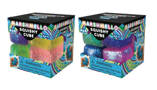 Marshmello 4X4 Mini Squishy Cube - Glitter