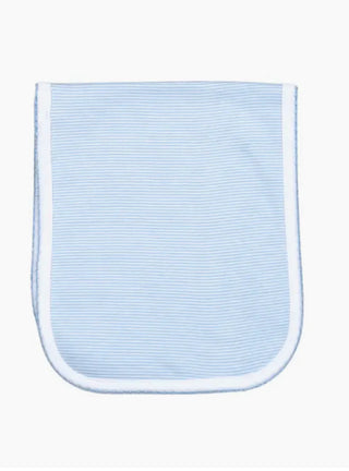 Baby Loren Pima Blue Stripe Burp Cloth