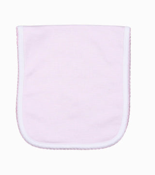 Baby Loren Pima Pink Stripe Burp Cloth