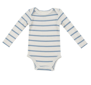 Angel Dear Ribbed Bodysuit - Stripe Glacier Lake