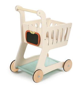 Tender Leaf White Wooden Shopping Cart