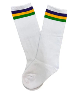 Mardi Gras Knee High Socks