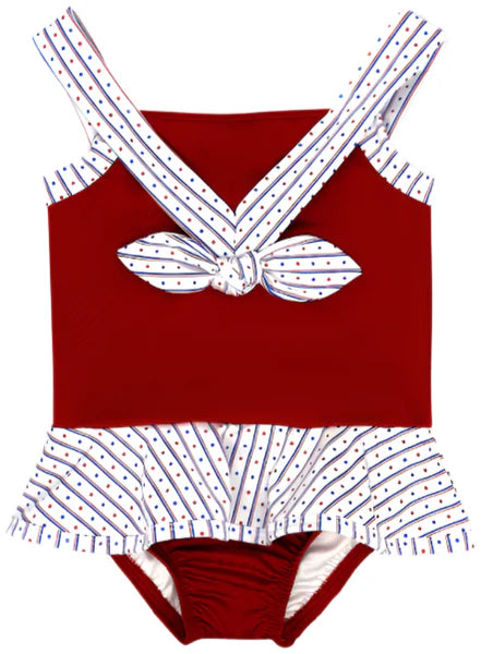 Lullaby Set Barnes Nora Swimsuit - Relay Red, All American