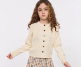 Mochi Heart Button Sweater Cardigan