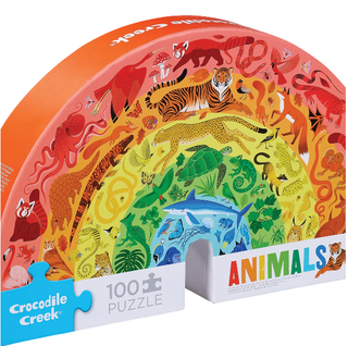 Crocodile Creek 100pc Puzzles - Rainbow Animals