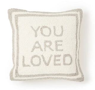 You Are Loved Punch Embroidery Square Decorative Pillow
